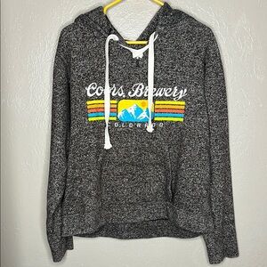 Coors Brewery Brown/Gray Hoodie Sweater - Size XL